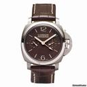 Panerai Luminor 1950 Brown Dial GMT Mechanical Mens Watch PAM00306