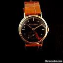IWC vintage solid gold black gilt dial