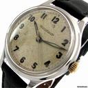 Jaeger-LeCoultre "Klassische Herrenuhr - Vintage", Stahl/Leder