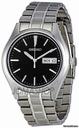Seiko Black Dial Stainless Steel Quartz Mens Watch SGGA65
