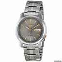 Seiko 5 Automatic Grey Dial Link Bracelet Mens Watch SNKK67