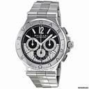 Bulgari Diagono Black Chronograph Stainless Steel Mens Watch DG42BSSDCH