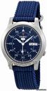Seiko 5 Blue Dial Canvas Strap Automatic Mens Watch SNK807K2