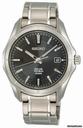 Seiko Black Dial Grey Titanium Mens Watch SNE141