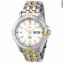 Seiko Solar White Dial Two-tone Stainless Steel Mens Watch SNE162