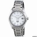 Seiko White Dial Grey Titanium Mens Watch SNE139