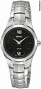 Seiko Black Dial Solar Power Stainless Steel Ladies Watch SUP107