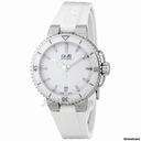 Oris Aquis Date White Dial Automatic White Rubber Ladies Watch 01 733 7652 415