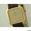 Longines quartz 18ct gold on strap