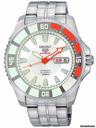 Seiko Automatic White and Orange Bezel Mens Watch SRP201K1