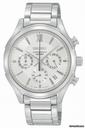 Seiko Chronograph Silver Dial Stainless Steel Mens Watch SSB017