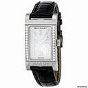 Bulgari Rettangolo White Dial White Gold Diamond Ladies Watch RTW39GD1L