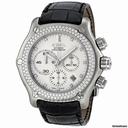 Ebel 1911 White Dial Chronograph Black Leather Mens Watch 9137L77/6935145