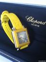 Chopard "Be Happy 2" ladies 3 diamonds steel square watch