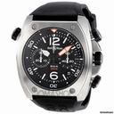 Bell & Ross Marine Automatic Chronograph Black Rubber Mens Watch BR02-CHR-BL-ST
