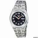 Seiko 5 Black Dial Automatic Stainless Steel Mens Watch SNK655