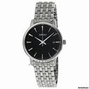 Seiko Black Dial Stainless Steel Mens Watch SGEF89
