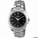 Seiko Black Dial Stainless Steel Mens Watch SGEF81