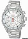 Seiko Chronograph Silver Dial Stainless Steel Mens Watch SSB035