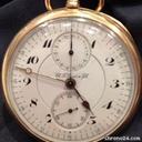Tissot pocket watch chronograph mono pusher gold 14kt