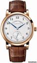 A. Lange & Sohne A  Silver Dial 18kt Rose Gold Brown Leather Strap Mens Watch 233032