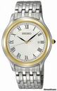 Seiko Two-Tone Dress Silver Dial Stainless Steel Mens Watch SKK706P1