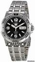 Seiko 5 Black Dial Stainless Steel Mens Watch SNZJ49