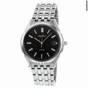 Seiko Solar Date Black Dial Mens Watch SNE127