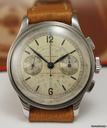 Longines 13ZN chrono steel with SANDWICH DIAL oversize rare vintage