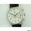 Longines Master Collection steel automatic chronograph on strap