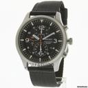 Seiko Criteria Chronograph Black Dial Black Nylon Mens Watch SNDA57
