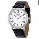 Tissot T-Classic Desire White Dial Black Leather Mens Watch T52142113