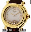Chopard Happy Sport 7 Floating Diamonds 18k Yellow Gold 32mm 55/8974