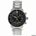 Seiko Flight Chronograph Steel Black Mens Watch SNA411