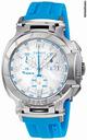 Tissot T Race Chronograph Sky Blue Silicone Strap Ladies Watch T0482171701702