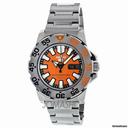 Seiko 5 Orange Dial Stainless Steel Automatic Mens Watch SNZF49