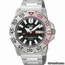Seiko 5 Black Dial Stainless Steel Automatic Mens Watch SNZF47