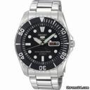 Seiko 5 Black Dial Stainless Steel Automatic Mens Watch SNZF17