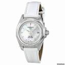 Tissot PRC 100 White Leather Ladies Watch T0080101611100