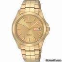 Seiko 5 All Gold-plated Stainless Steel Mens Watch SNKK98