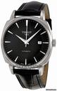 Tissot T-Lord Black Dial Automatic Black Leather Mens Watch T0595071605100