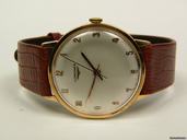 Longines yellow gold leather strap