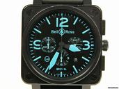 Bell & Ross black steel and rubber Mod. BR01-94S