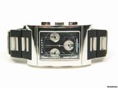 Bulgari Rettangolo chronograph stainless steel and rubber Mod RTC49S