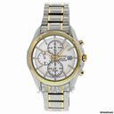 Seiko 5 White Dial Two Tone Stainless Steel Mens Watch SSC002