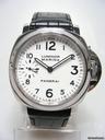 Panerai Luminor Marina steel/acier sur cuir cadran blanche/white dial