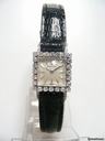 Jaeger-LeCoultre Lady art deco vintage carree en or blanc/white gold with diamonds in beze/lunette en diamants et entres cornes
