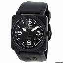 Bell & Ross Carbon Automatic Black Dial Stainless Steel Mens Watch BR0392-BL-CA