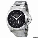 Panerai Luminor 1953 Black Dial GMT Automatic Stainless Steel Mens Watch PAM00347