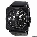 Bell & Ross Carbon Chronograph Black Dial Stainless Steel Mens Watch BR0194-BL-CA